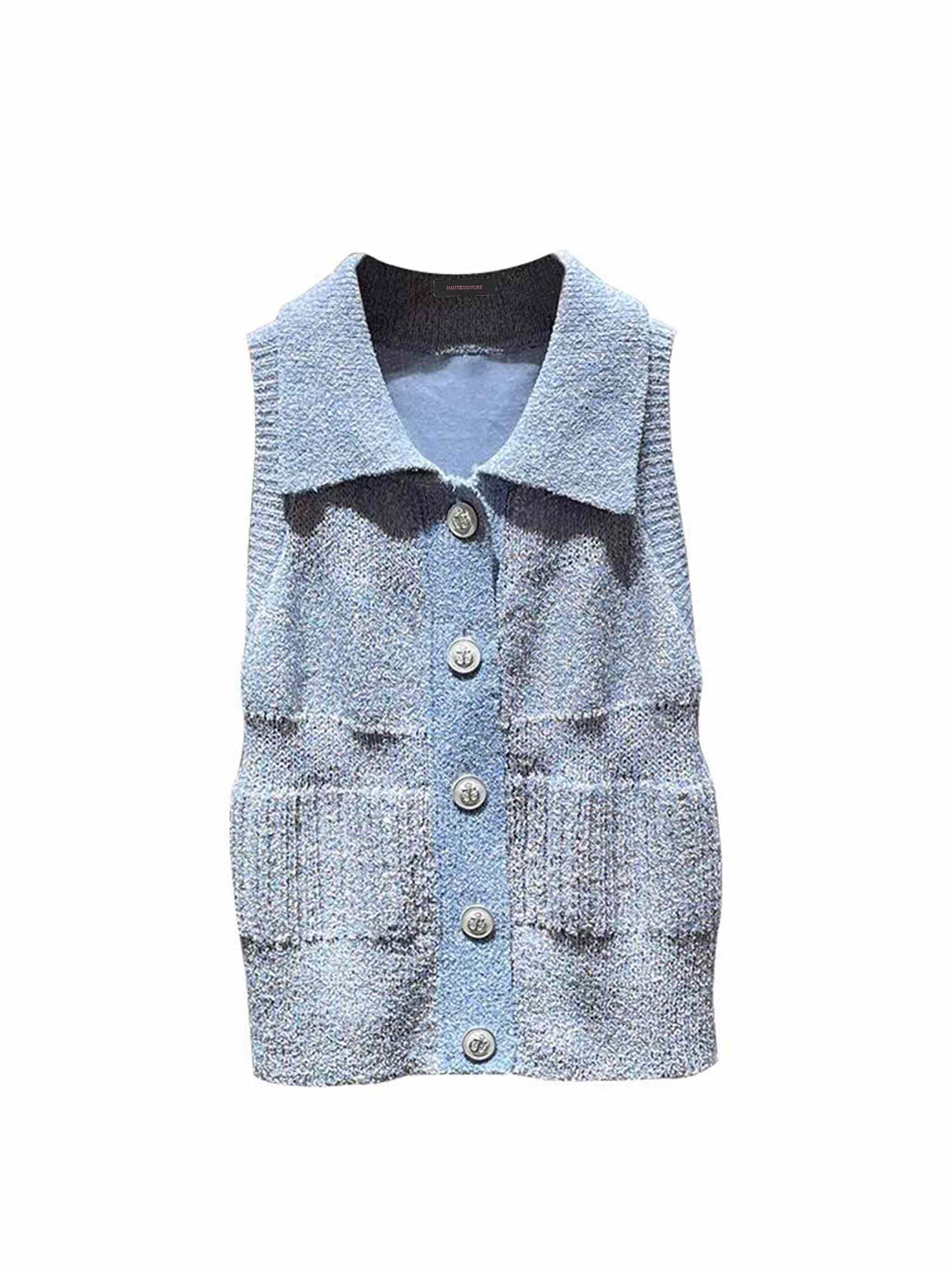 Blue striped hort top