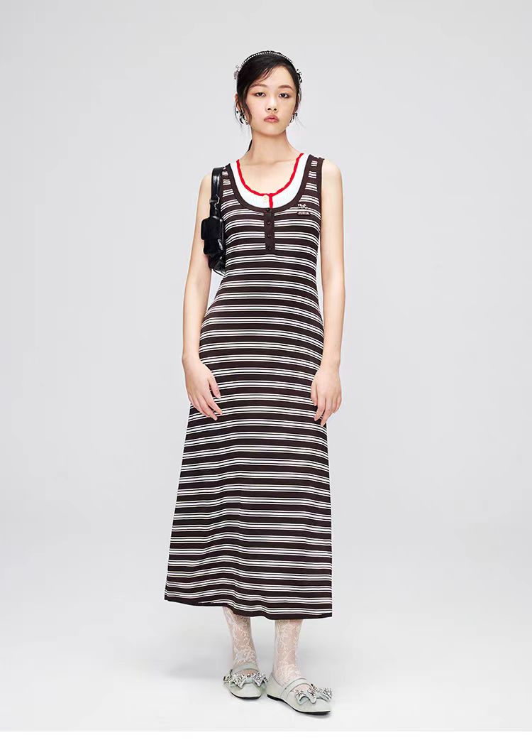 Women's striped summer dress