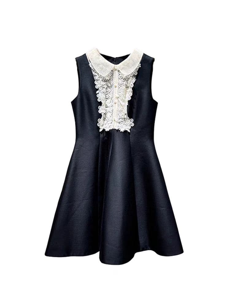 open lace back dress Renaissance Retro High Waist V Neck Sleeveless Dress – GTHIC