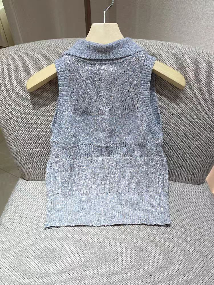 Blue striped hort top