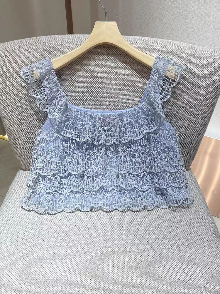 Handmade lace vest