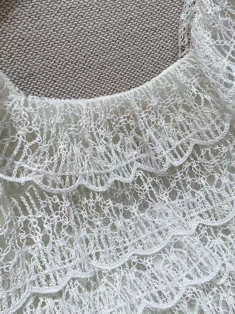 Handmade lace vest