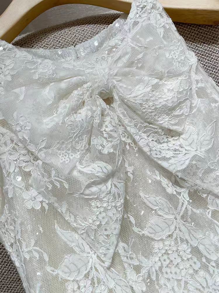 White Lace Sling Dress