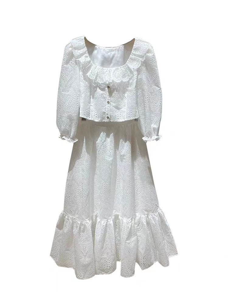 White Vacation Blouses