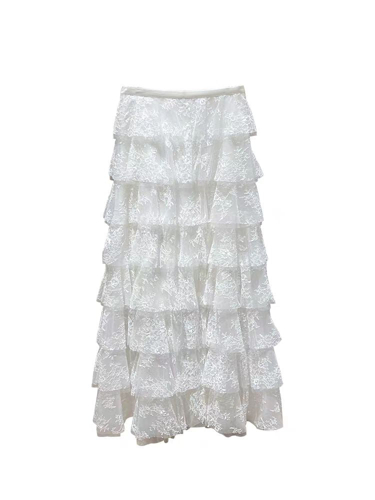 White long cake skirt