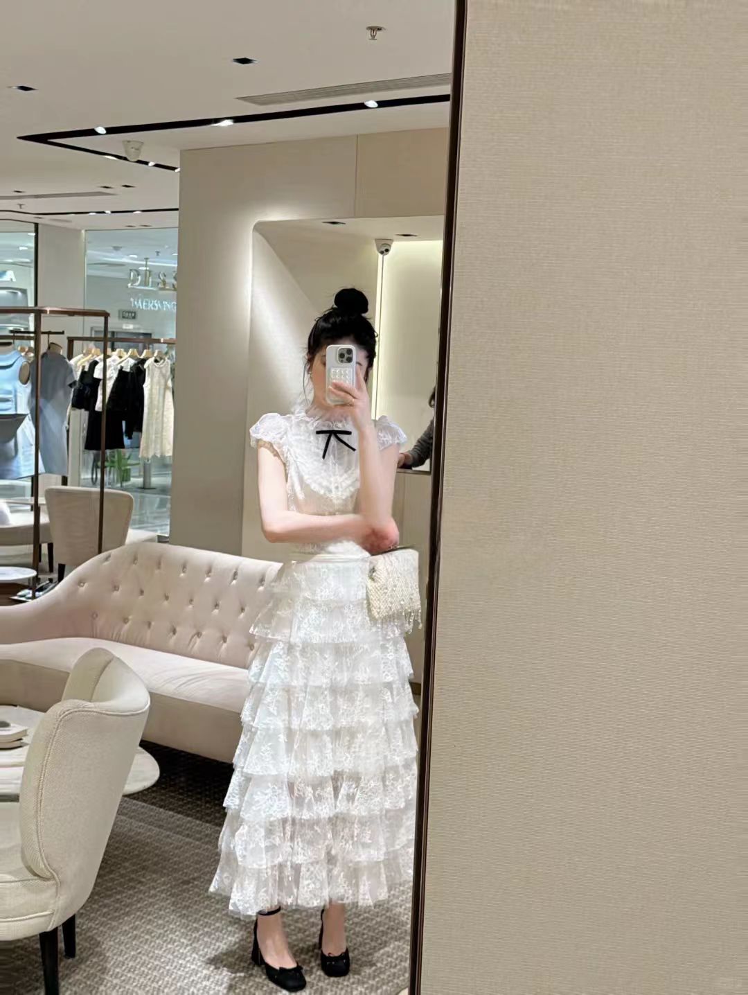 White long cake skirt