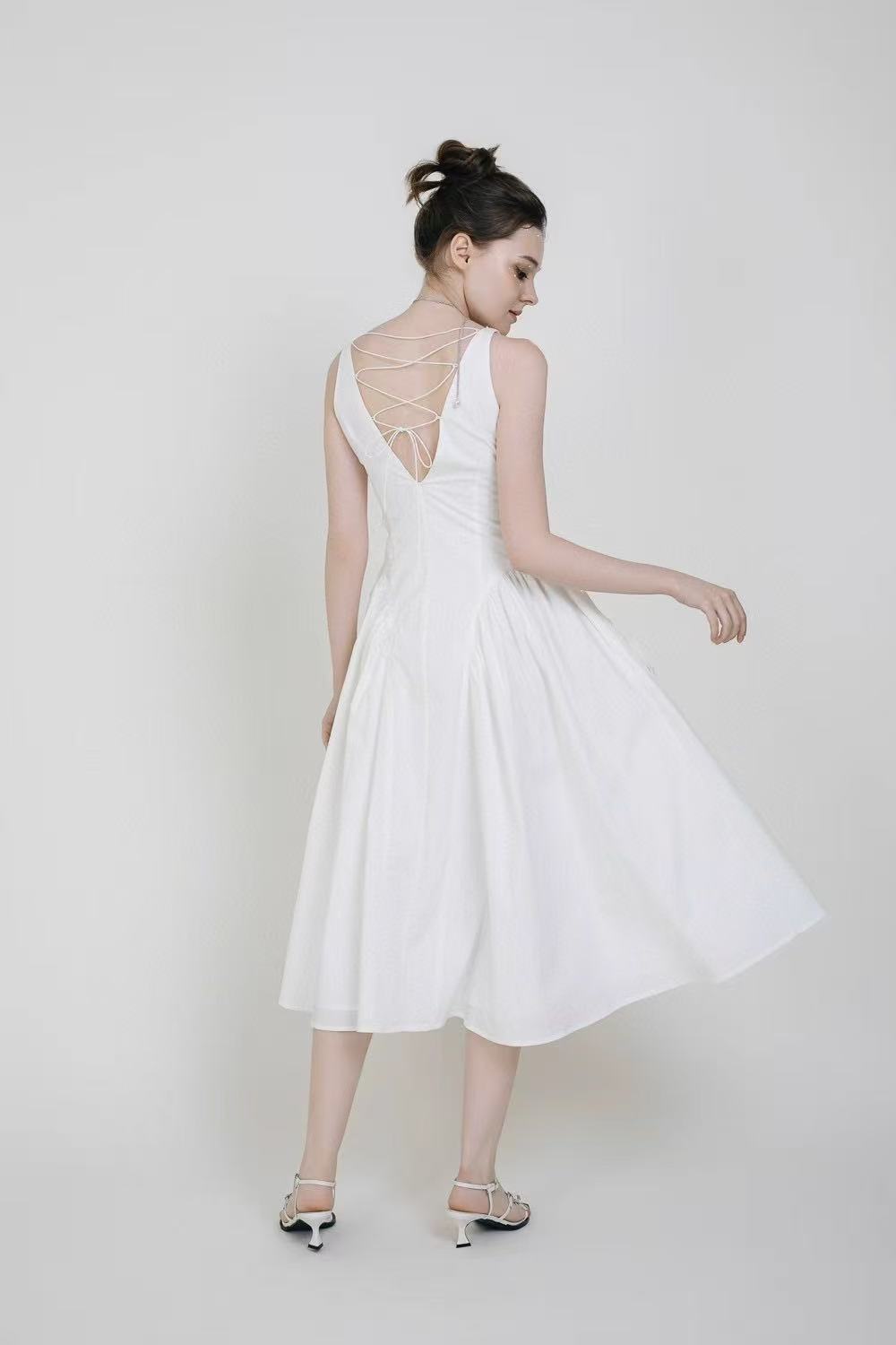 White mid Vacation Dresses