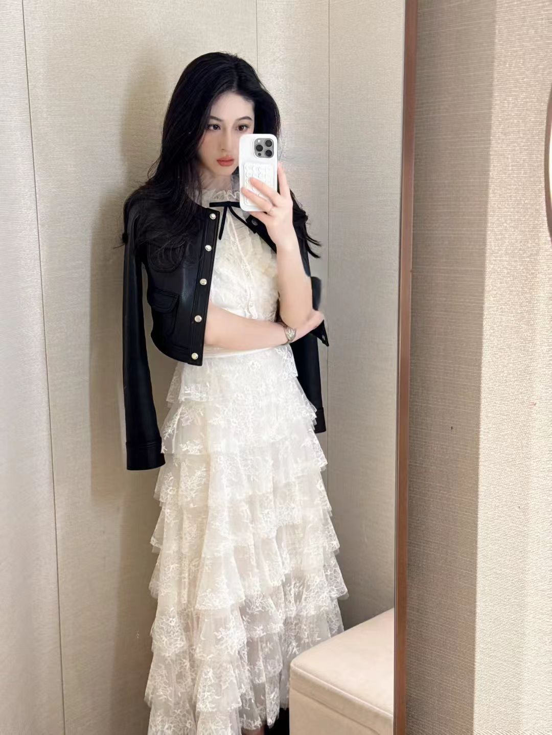 White long cake skirt