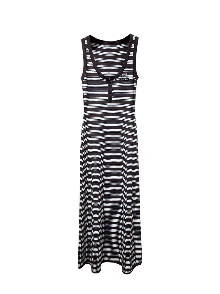 Women's striped summer dress L Women's striped summer dress L