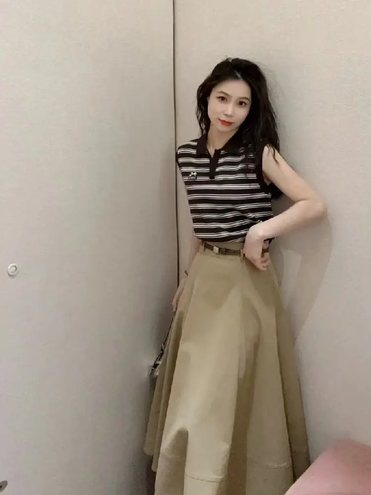 Women's Striped Stretch Tops