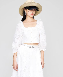 White Vacation Blouses