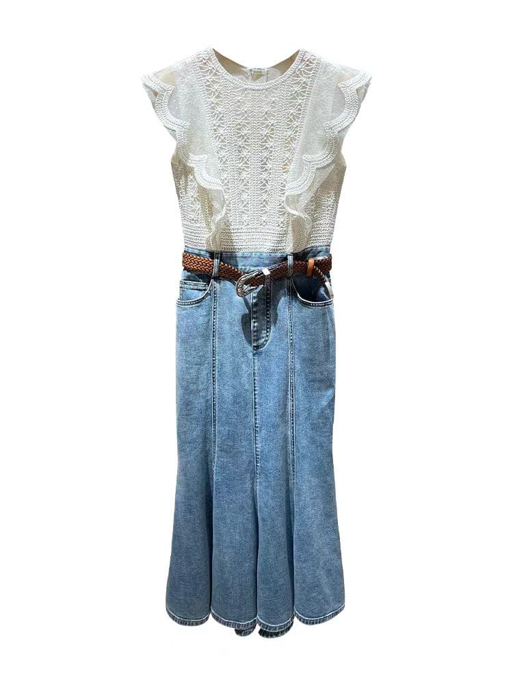 denim dress with skirt FLIRTY GAL SKIRT DENIM Medium 6-8 SHIPS 5/20 main image 0