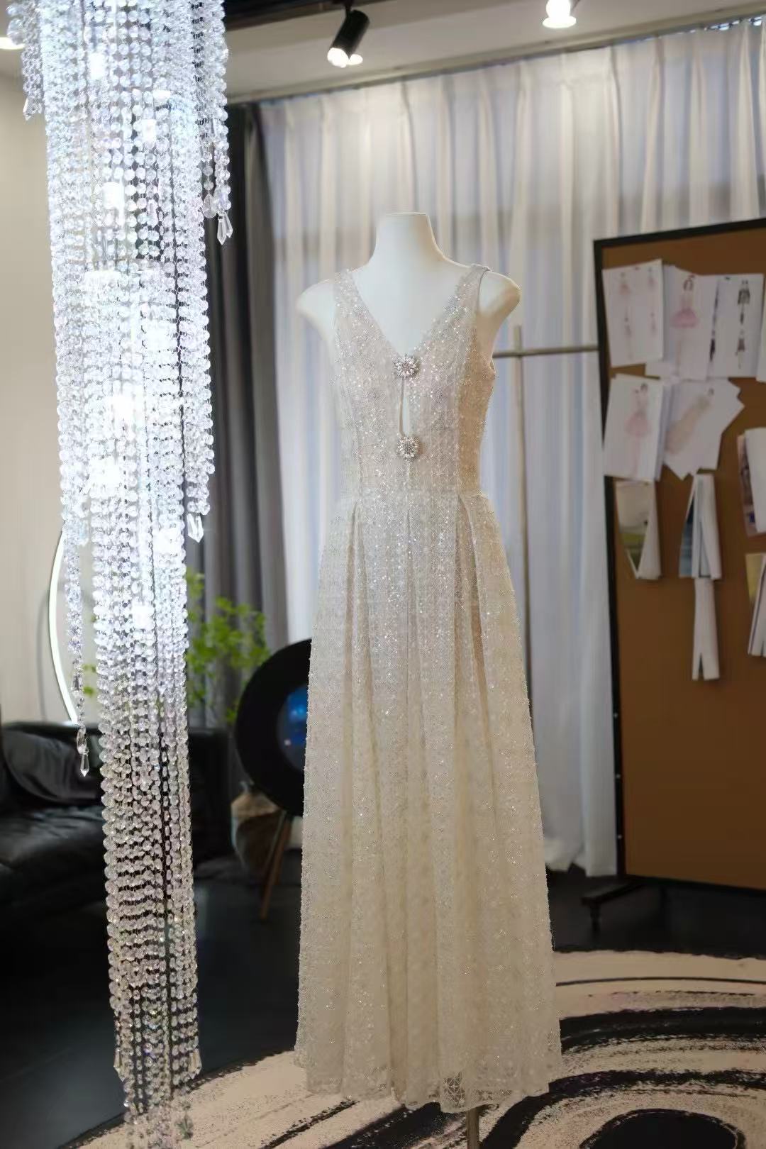 sachin and babi light blue dress White Evening Dresses | White Dresses for Evenings main image 0