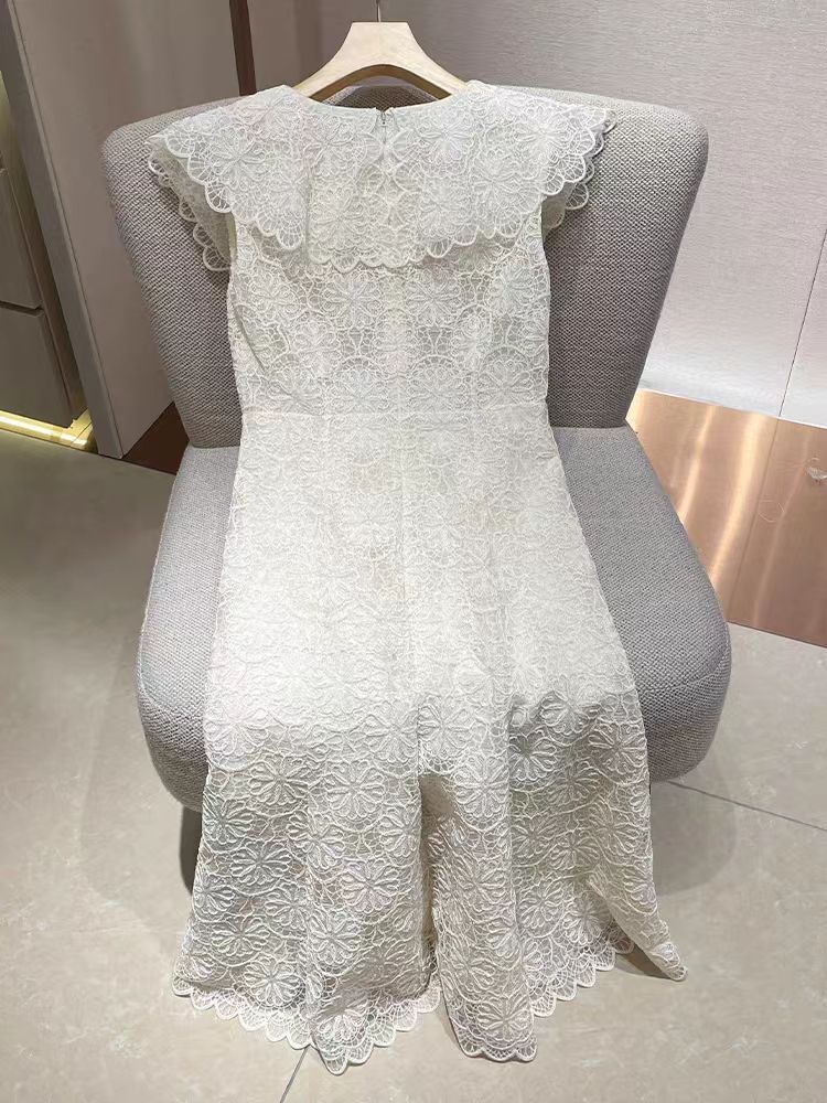 Women's V-Neck Lace Embroidery Dress