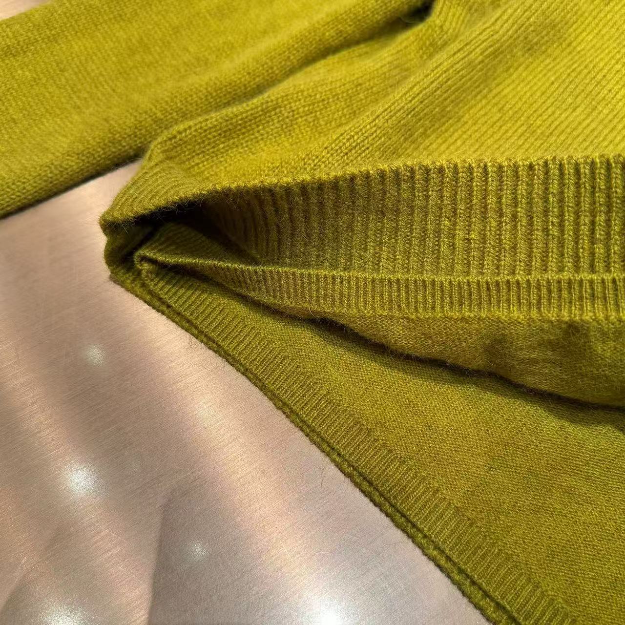 Hautecouture Mustard Glow Cropped Knit Cardigan