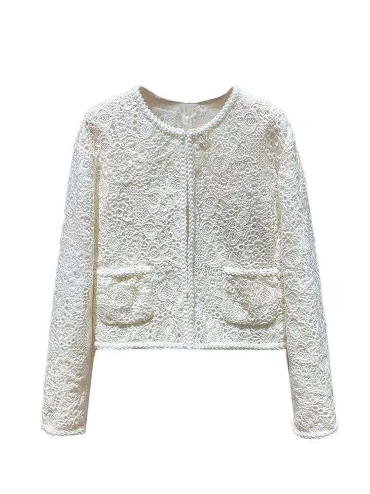 Hautecouture White Embroidery Jacket