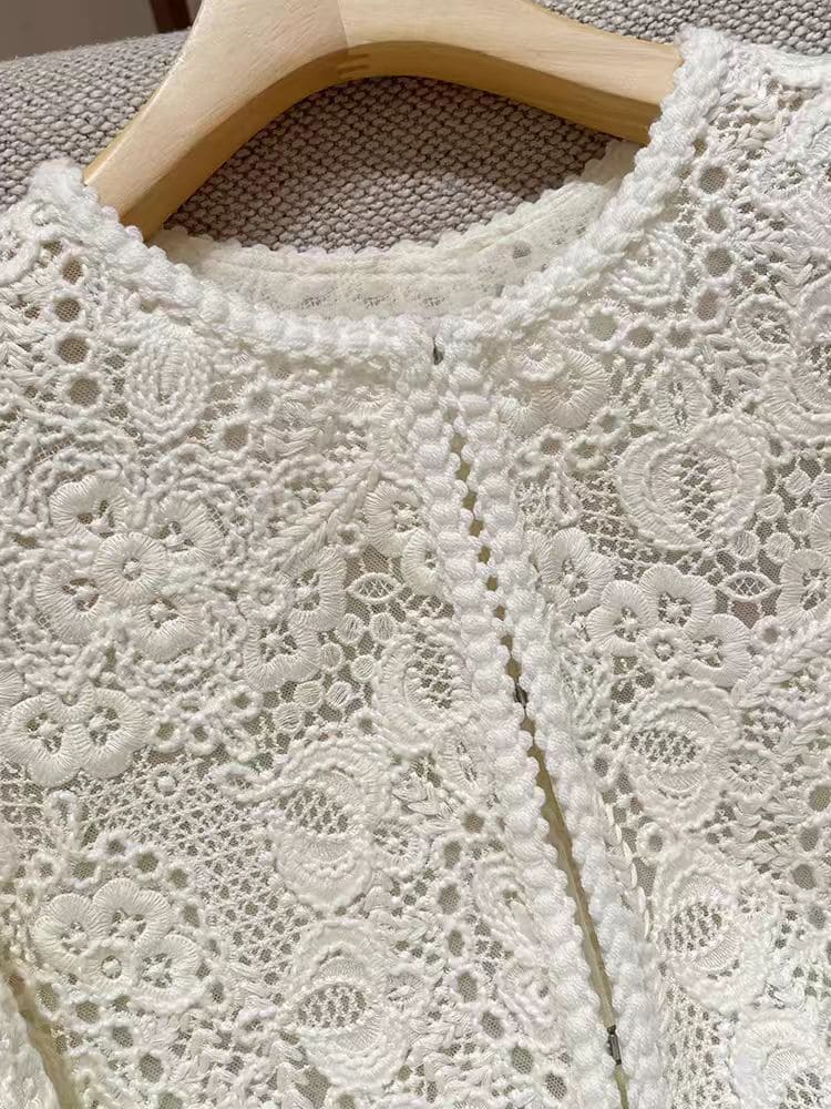 Hautecouture White Embroidery Jacket