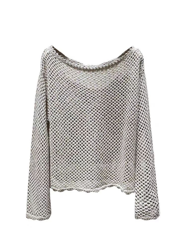 Hollow Crochet Sweater